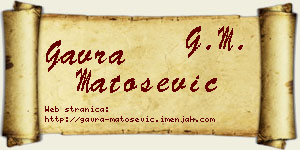 Gavra Matošević vizit kartica